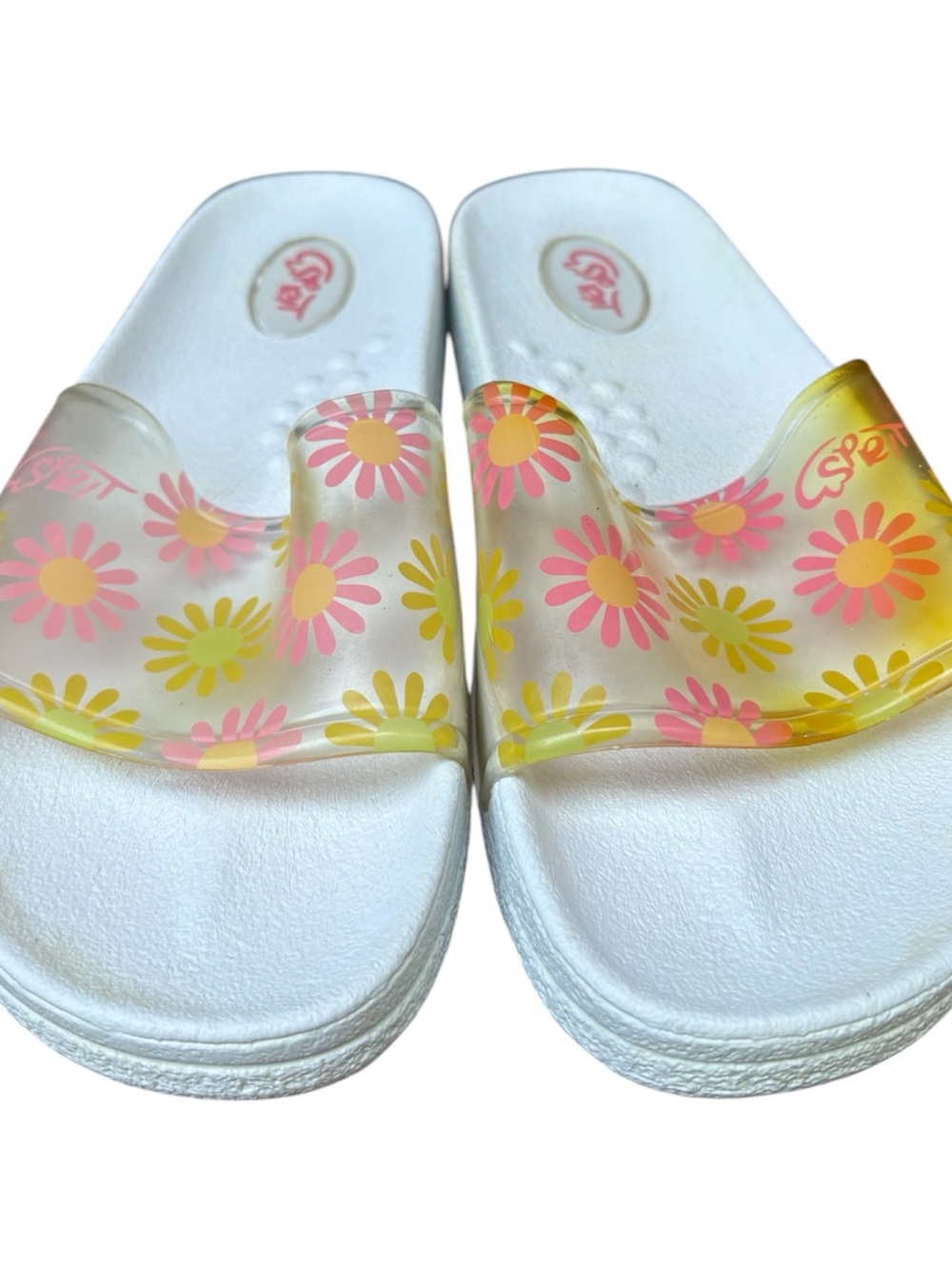 Vintage Esprit Daisy Jelly Slides Sz 9